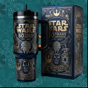 Star Wars 50 Years Anniversary Millennium Falcon Blue Tumbler
