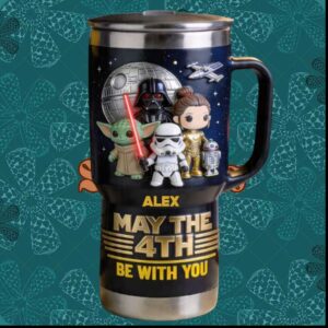 Star Wars May The 4th Be With You Darth Vader Yoda Sci Fi Tumbler