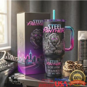 Steel Panther On The Prowl 80s Glam Metal Neon Aesthetic 40oz Tumbler