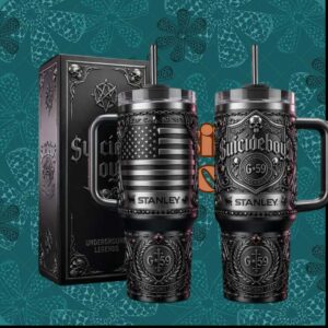 Suicideboys G59 Records Underground Legends Skull Chain Gothic Black 20oz Tumbler