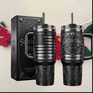 Suicideboys G59 Records Underground Legends Skull Chain Gothic Black 20oz Tumbler