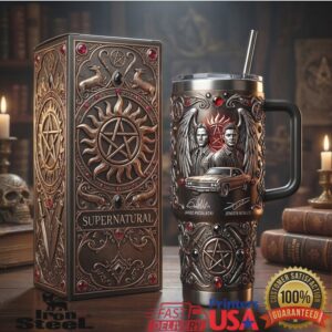Supernatural Winchester Brothers Jared Jensen Signature Style Fans Gift Stainless Steel Insulated Tumbler