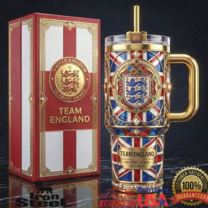 Team England United Kingdom Olympic Games Est 1905 Union Jack Luxury 40oz Tumbler