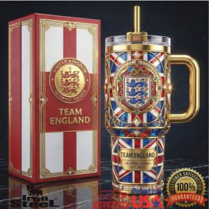 Team England United Kingdom Olympic Games Est 1905 Union Jack Luxury 40oz Tumbler