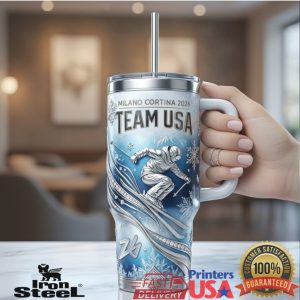 Team USA Milano Cortina 2026 Winter Olympics Freestyle Skiing Fan Sport Travel Tumbler
