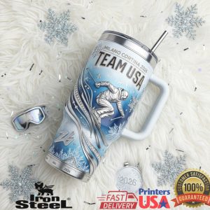 Team USA Milano Cortina 2026 Winter Olympics Freestyle Skiing Fan Sport Travel Tumbler
