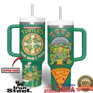 Teenage Mutant Ninja Turtles Personalized Pizza Party 40oz Tumbler with Handle