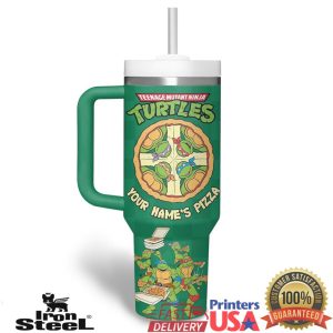 Teenage Mutant Ninja Turtles Personalized Pizza Party 40oz Tumbler with Handle