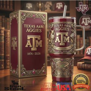 Texas A&M Aggies 150th Anniversary 1876 2026 Commemorative Tumbler