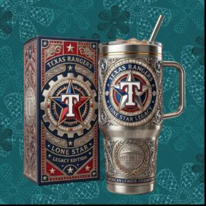 Texas Rangers Lone Star Legacy American League Champions MLB Baseball Fan Gifts Tumbler