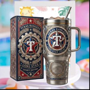 Texas Rangers Lone Star Legacy American League Champions MLB Baseball Fan Gifts Tumbler