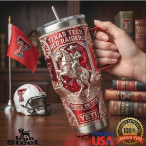 Texas Tech Red Raiders Wreck _Em Tech Vintage Western College Football Tumbler
