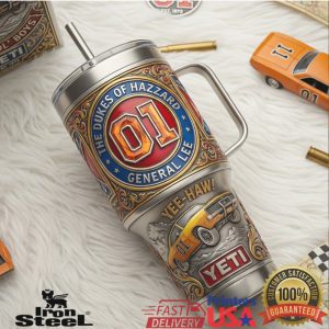 The Dukes of Hazzard General Lee 01 YEE HAW 40oz Tumbler