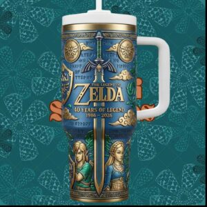 The Legend of Zelda 40 Years Of Legend 1986 2026 Link Tumbler