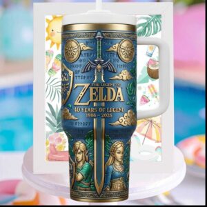 The Legend of Zelda 40 Years Of Legend 1986 2026 Link Tumbler
