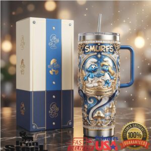 The Smurfs Magic Is Everywhere Vintage Cartoon Collector Gift Stainless Steel Insulated Tumbler