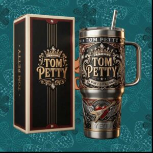 Tom Petty Heartbreaker I Won't Back Down Retro Music Legend 40oz Gift Stainless Steel Insulated Tumbler
