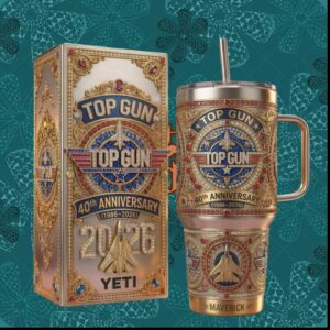 Top Gun 40th Anniversary 1986 2026 Maverick Fighter Jet Movie Fan Gift Tumbler
