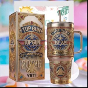 Top Gun 40th Anniversary 1986 2026 Maverick Fighter Jet Movie Fan Gift Tumbler