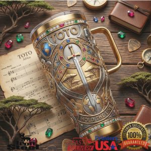 Toto Africa Hold The Line Tour 2026 Vintage Gold Rock Band Fan Tumbler
