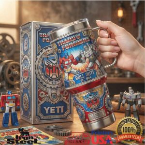 Transformers Optimus Prime vs Megatron YETI Style 40oz Tumbler
