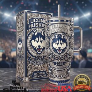 UConn Huskies 2025 National Champions 40oz Tumbler Limited Edition NCAA Basketball Dynasty Tumbler