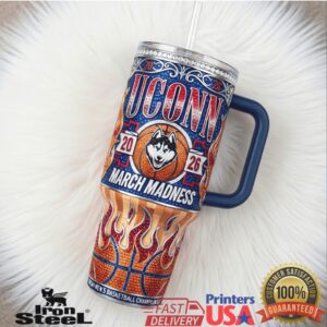 UConn Huskies March Madness 2026 Championship Series Retro Basketball Sports Fans Tumbler