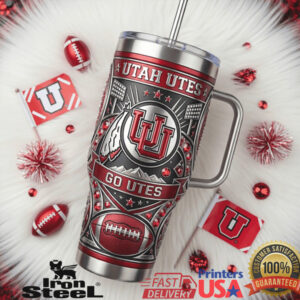 Utah Utes Football Legacy Edition Embossed 40oz Sports Tumbler