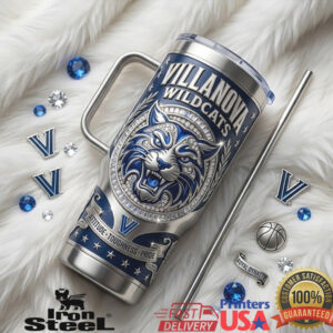 Villanova Wildcats Royal Dynasty Edition Embossed 40oz Team Tumbler