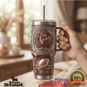 Virginia Tech Hokies This Is Home Football Collector 40oz Insulated Handle Travel