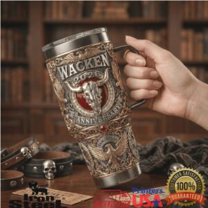 Wacken 2026 Anniversary Thrash Legacy Heavy Metal Music Festival Skull Fan Gift Stainless Steel Insulated Tumbler