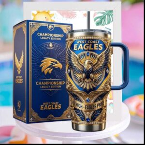 West Coast Eagles Championship Legacy Edition Blue Gold AFL Pride Gifts for Fans Tumbler