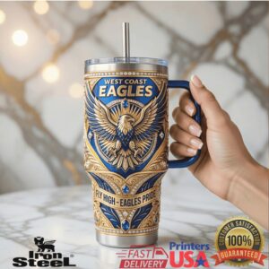 West Coast Eagles Championship Legacy Edition Fly High Pride Retro Aussie Rules Tumbler