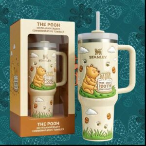 Winnie The Pooh 100th Anniversary Commemorative 1925 2025 Retro 40oz Gifts for Kids Stainless Steel Insulated Tumbler