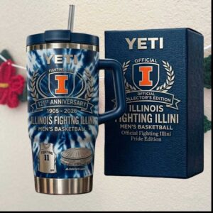YETI Illinois Fighting Illini 121st Anniversary 1905 2026 Men's Basketball Pride Edition Tumbler