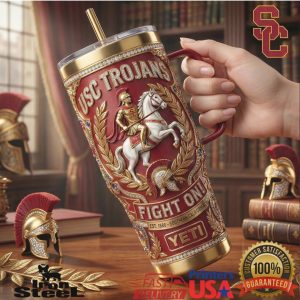 USC Trojans Fight On Est 1880 Southern California University College Fan Tumbler